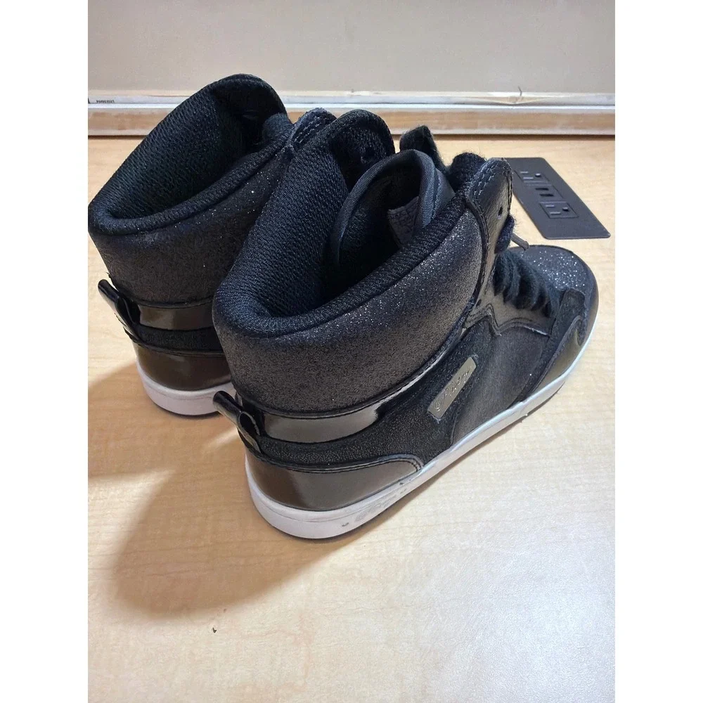 Pastry Glam Pie Glitter Black High Top Dance Sneakers PA152000 Womens 7
